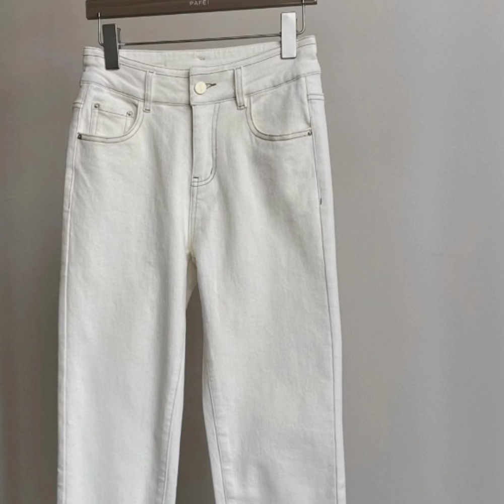Never worn Miu Miu white slim jeans